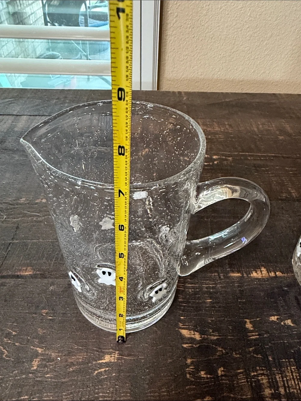 Pottery Barn Clear Glassware Set with White Ghost Motifs
